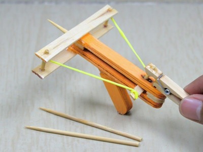 How to make Powerful mini crossbow - DIY
