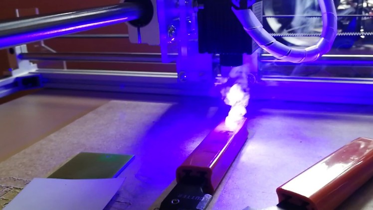 Laser CNC DIY - engraving on plastic
