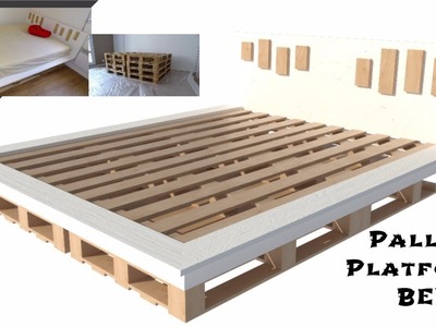 Make your inexpensive DIY modern pallet bed. HOW-TO