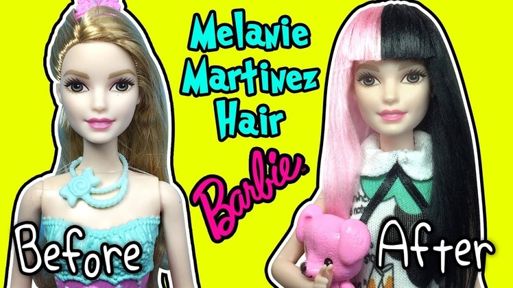 Melanie Martinez Hairstyle For Barbie Doll - DIY Barbie Hairstyles - Making Kids Toys