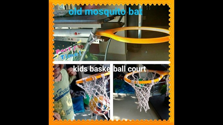 Mosquito bat basketball court????diy @ 1st time on youtube@perfect for indoors & outdoors@