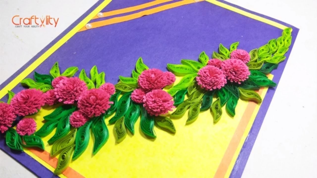 Paper Quilling Flower Card For Beginners Quilling Flowers paper quilling flower card for beginners quilling flowers