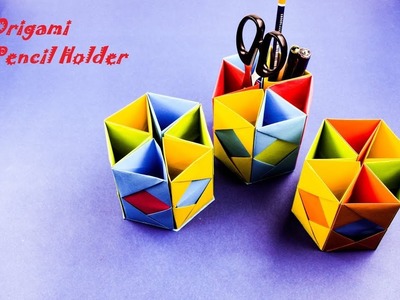 Pencil Holder Diy origami | pen holder | simple origami