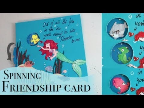 Spinning wheel - Friendship card - DIY
