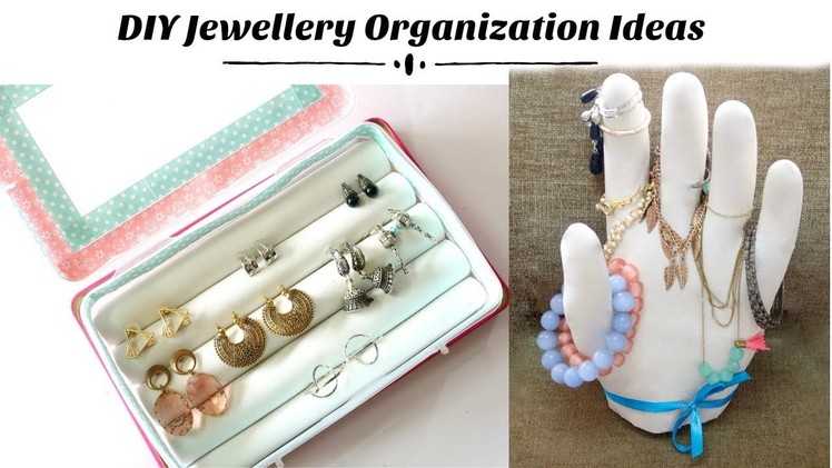 Two Easy DIY Jewellery Organization Ideas- Earring Holder box & Jewellery Holder Stand