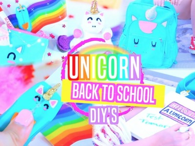 Unicorn School Supplies DIY's + GIVEAWAY!