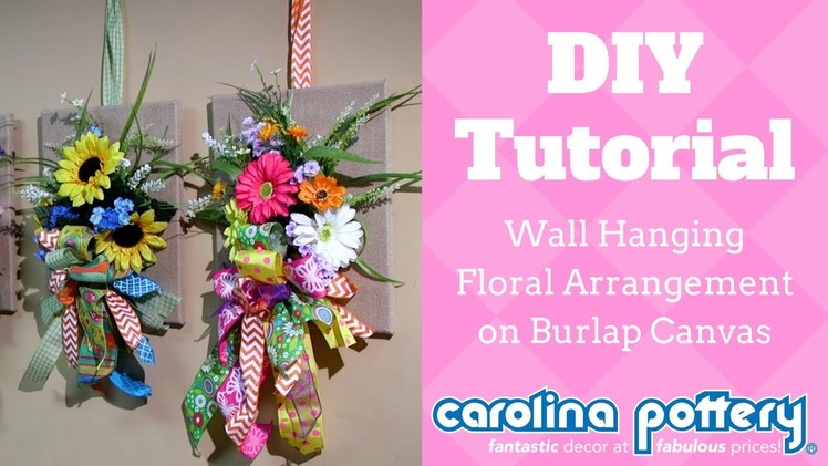 Unique DIY Wall Hanging Floral Arrangement - Carolina Pottery
