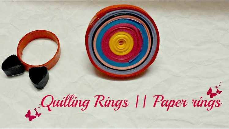 || 2 easy Quilling Rings || Paper Rings ||