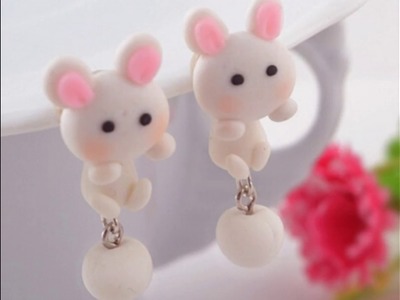 Cartoon Stud Earring Polymer Cute 3D Animal Earrings for Women
