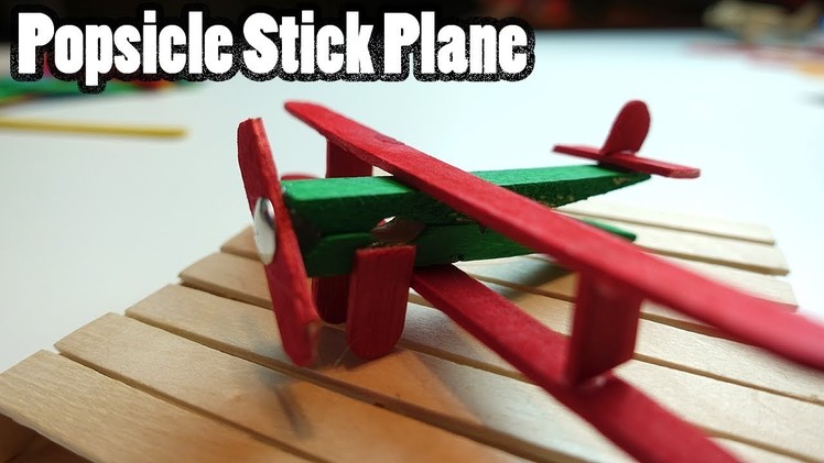 Colorful Popsicle Stick Plane How To DIY