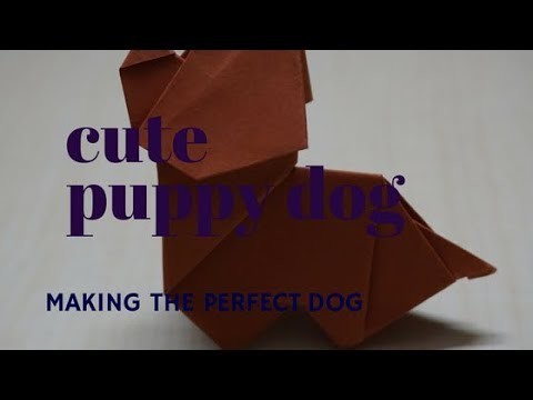 Cute puppy origami paper dog for kids | How to make puppy dog