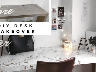 DIY AESTHETIC DESK MAKEOVER | Easy and Affordable Desk Transformation and DIY Decor