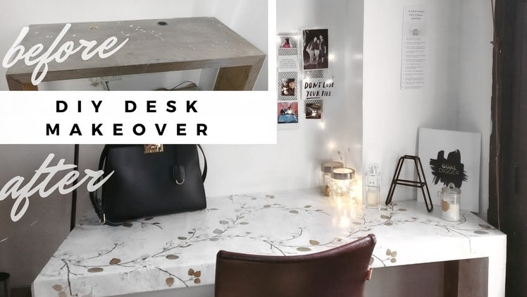 DIY AESTHETIC DESK MAKEOVER | Easy and Affordable Desk Transformation and DIY Decor