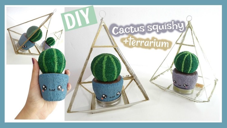 DIY Cactus Squishy With Terrarium ⎜MiSweetWorld