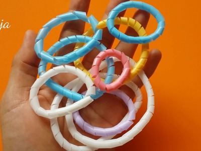 DIY Cute Bracelet from Drinking Straw -  Easy