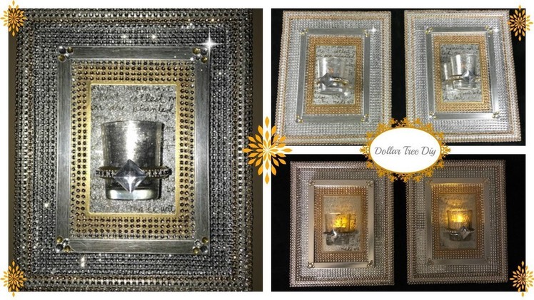 DIY - DOLLAR TREE BLING WALL SCONCE (BLING QUEEN EDITION) BUDGET FRIENDLY