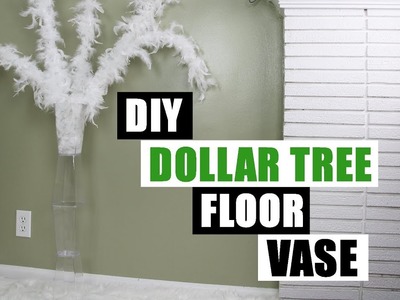 DIY DOLLAR TREE FLOOR VASE Dollar Store DIY Floor Vase DIY Glam Home Decor