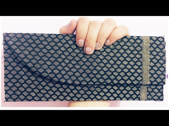 DIY Fabri & Cardboard clutch. no sew clutch.Diy clutch