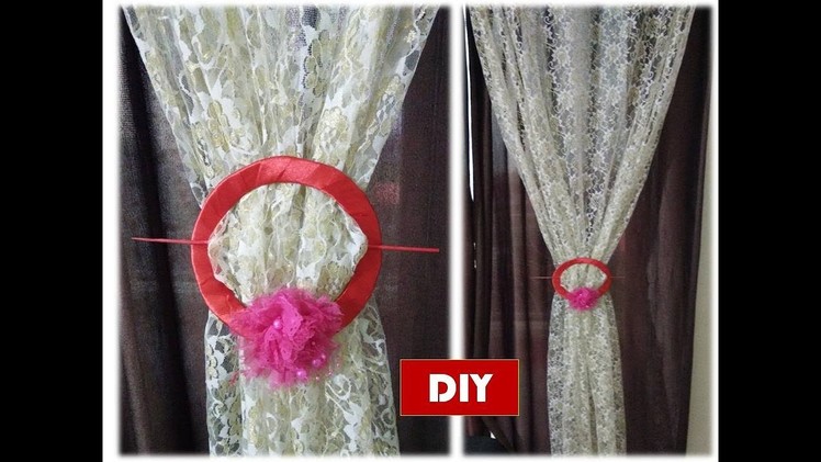 DIY how to make curtains holder out of cardboard