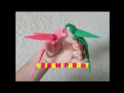 DIY How  to make Origami Parrot