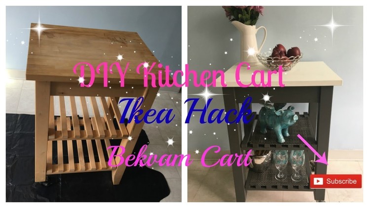DIY Kitchen Cart I IKEA Hack I Bekvam Cart