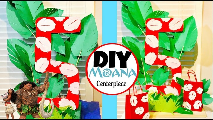 Diy Moana Centerpiece | DIY Lilo & Stitch Centerpiece Number- Moana party decorations