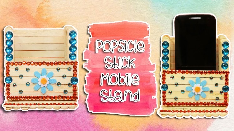 DIY Mobile Stand Using Popsicle Stick | Ice Cream Sticks Mobile Stand |