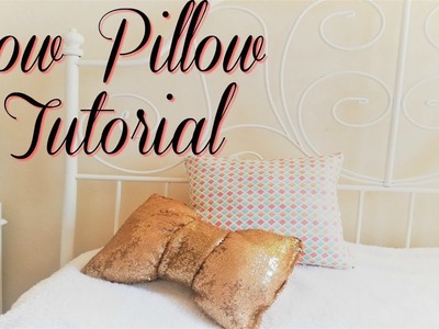 DIY No Sew Bow Pillow Tutorial Room Decor