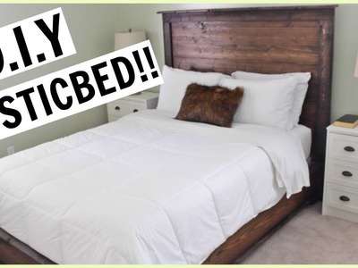 DIY Rustic Bed FROM SCRATCH!!!!!!