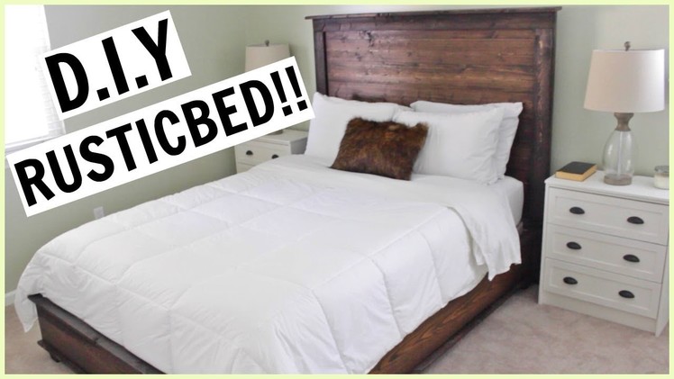 DIY Rustic Bed FROM SCRATCH!!!!!!