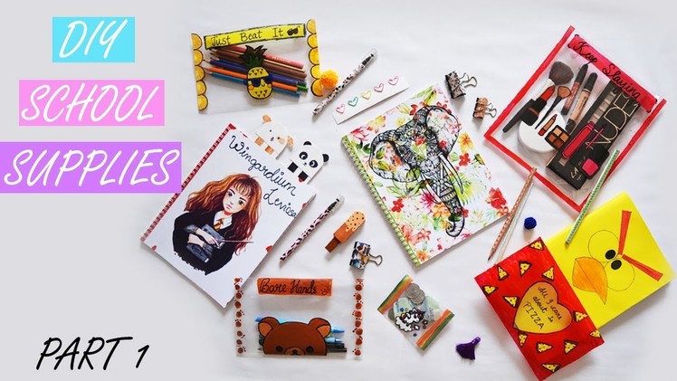 DIY SCHOOL AND COLLEGE SUPPLIES | DIY STATIONERY - PART1