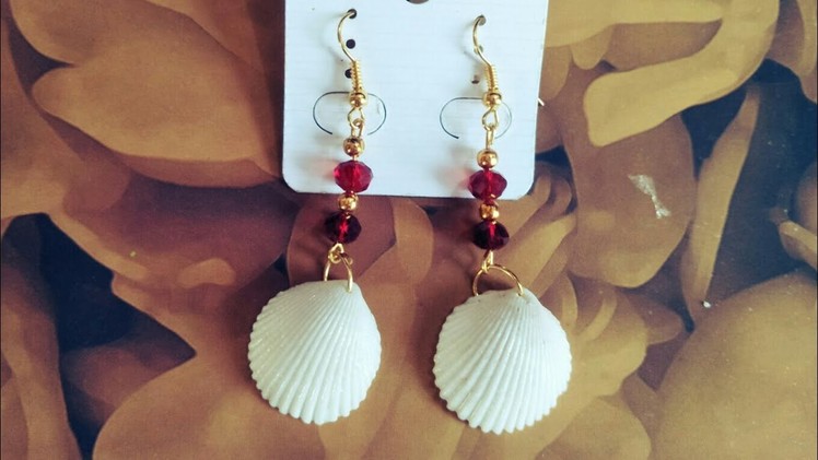 DIY Shell Earrings | Sea Shell and Pearl Earrings | How to make Sea Shell and Pearl Earrings at home
