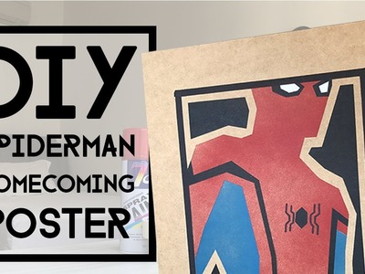 DIY Spiderman Homecoming Poster from Masking Tape & Spray Paints | NutBulb