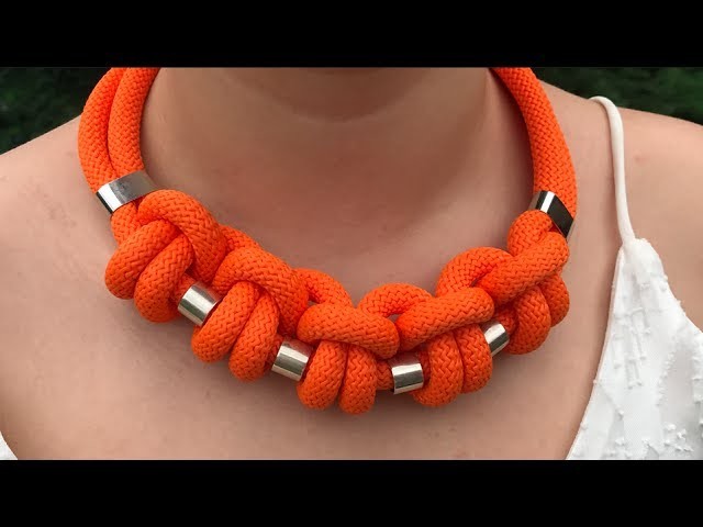 DIY SUMMER BRAIDED-KNOTTED NECKLACE