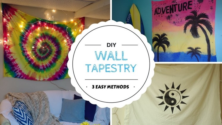 DIY wall tapestry - 3 easy ways!