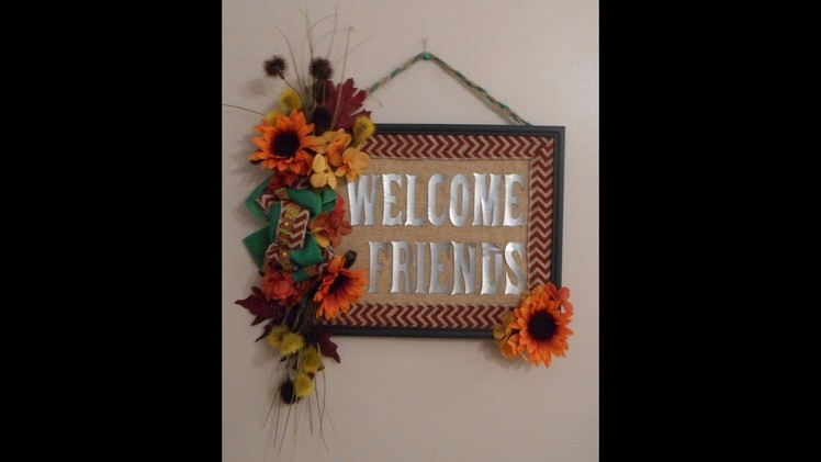 Dollar Tree and Cricut DIY Welcome Sign