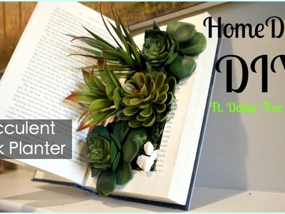 Dollar Tree Home Decor DIY ~ Succulent Book Planter ~ Pinterest Inspired DIY