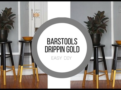Gold-Dipped Barstools | DIY  HOME. DORM DECOR