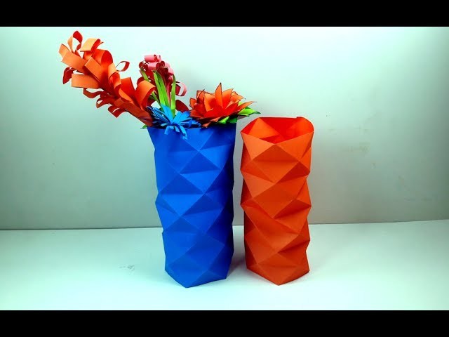 How to make a paper vase sleeve | Tutorial of making newspaper flower vase | DIY crafts