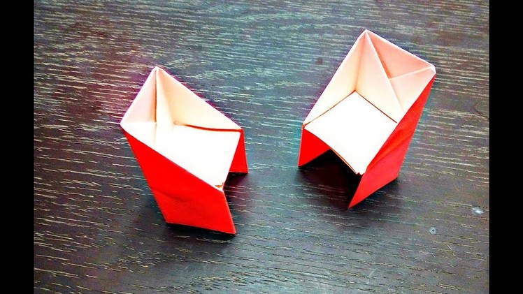 How to make an Paper Origami Chair-EASY Origami Things