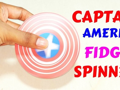 How To Make DIY Captain America Fidget Spinner ! Easy DIY Fidget Spinner Without Bearings !