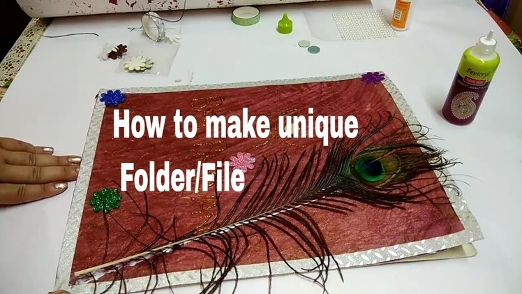 How to make file.folder at home.DIY unique folder. Back to school supply. File for projects