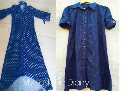 How to make shirt style kurti | DIY|