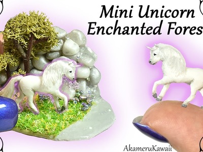 How to: Mini Unicorn Enchanted Forest. Fairy Garden - Polymer Clay Tutorial