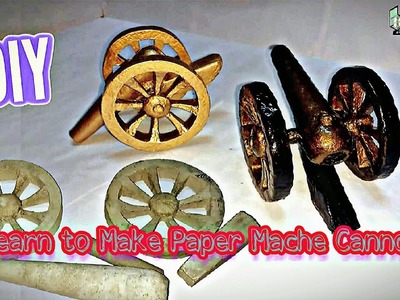 Learn to Make Paper Mache Cannon | Kagaj ki Lugdi se top Banana Sinkhe