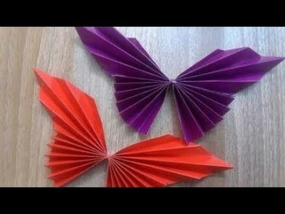 Making of step by step 3d paper butterfly for decoration in hindi