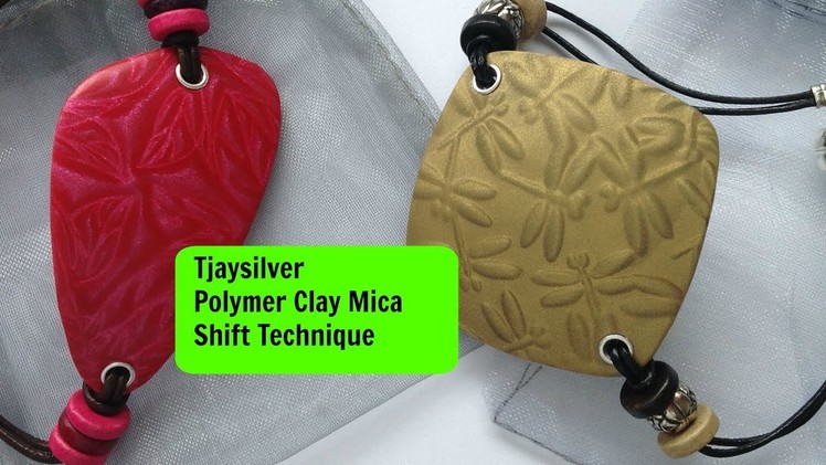 Mica Shift technique on Polymer Clay