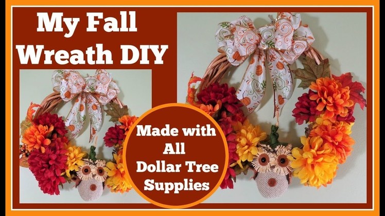 My???? Fall Wreath???? DIY All Dollar Tree Supplies