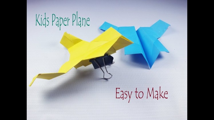 Origami Kids easy  paper airplane  How to make paper airplane Little airplane for kids
