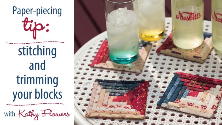 Paper-piecing tip: stitching and trimming your blocks